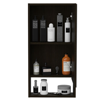 Medicine Cabinet Irvine, One External Shelf, Black Wengue Finish image 5