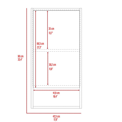 Medicine Cabinet Irvine, One External Shelf, Black Wengue Finish image 6