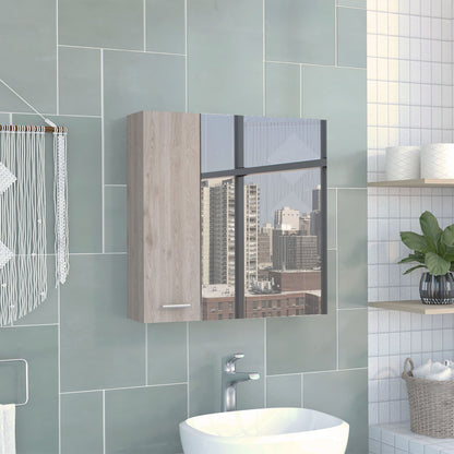 Medicine Cabinet Prague, Four Internal Shelves, Single Door, Light Gray Finish image 5