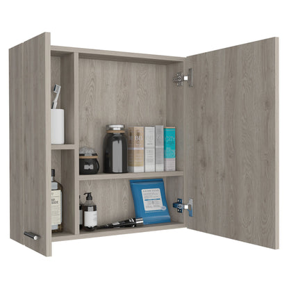 Medicine Cabinet Prague, Four Internal Shelves, Single Door, Light Gray Finish image 8