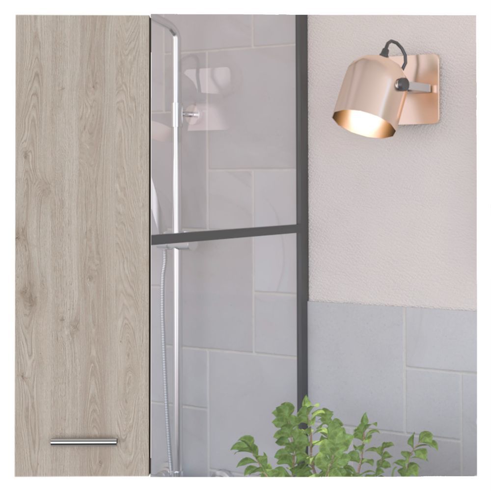 Medicine Cabinet Prague, Four Internal Shelves, Single Door, Light Gray Finish image 15