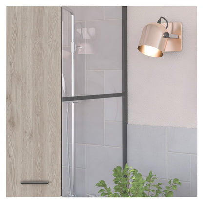 Medicine Cabinet Prague, Four Internal Shelves, Single Door, Light Gray Finish image 15
