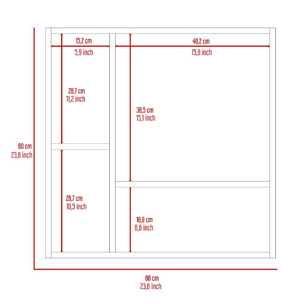 Medicine Cabinet Prague, Four Internal Shelves, Single Door, Light Gray Finish image 11