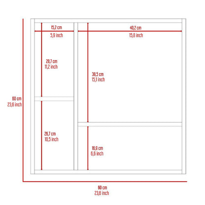 Medicine Cabinet Prague, Four Internal Shelves, Single Door, Light Gray Finish image 11