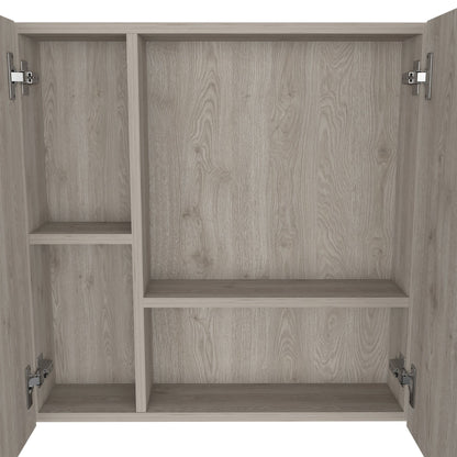 Medicine Cabinet Prague, Four Internal Shelves, Single Door, Light Gray Finish image 4