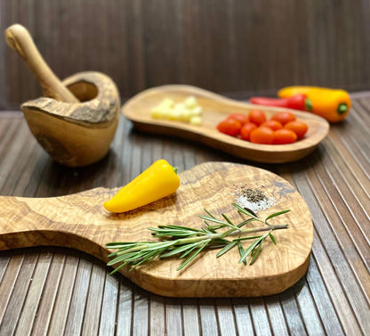 Mediterranean Olive Wood Ultimate Kitchen Collection - 25-Piece Luxury Handcrafted Cooking, Dining and Serving Accessori image 2