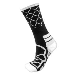 Medium Basketball Compression Socks Black/White - Athletic Compression Socks for Basketball