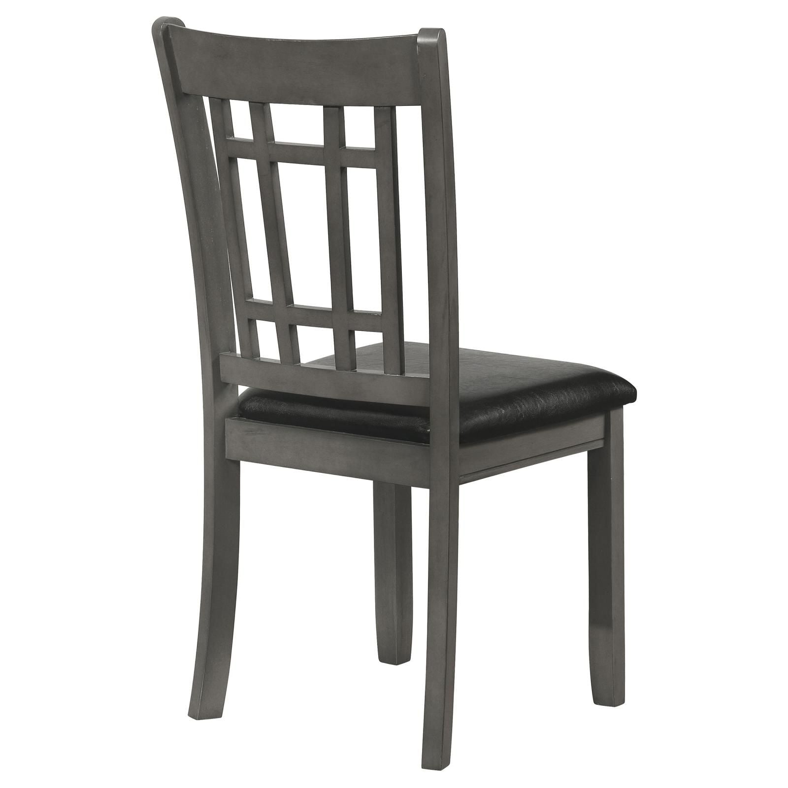 Medium Grey and Black Lattice Back Side Chairs (Set of 2) image 9