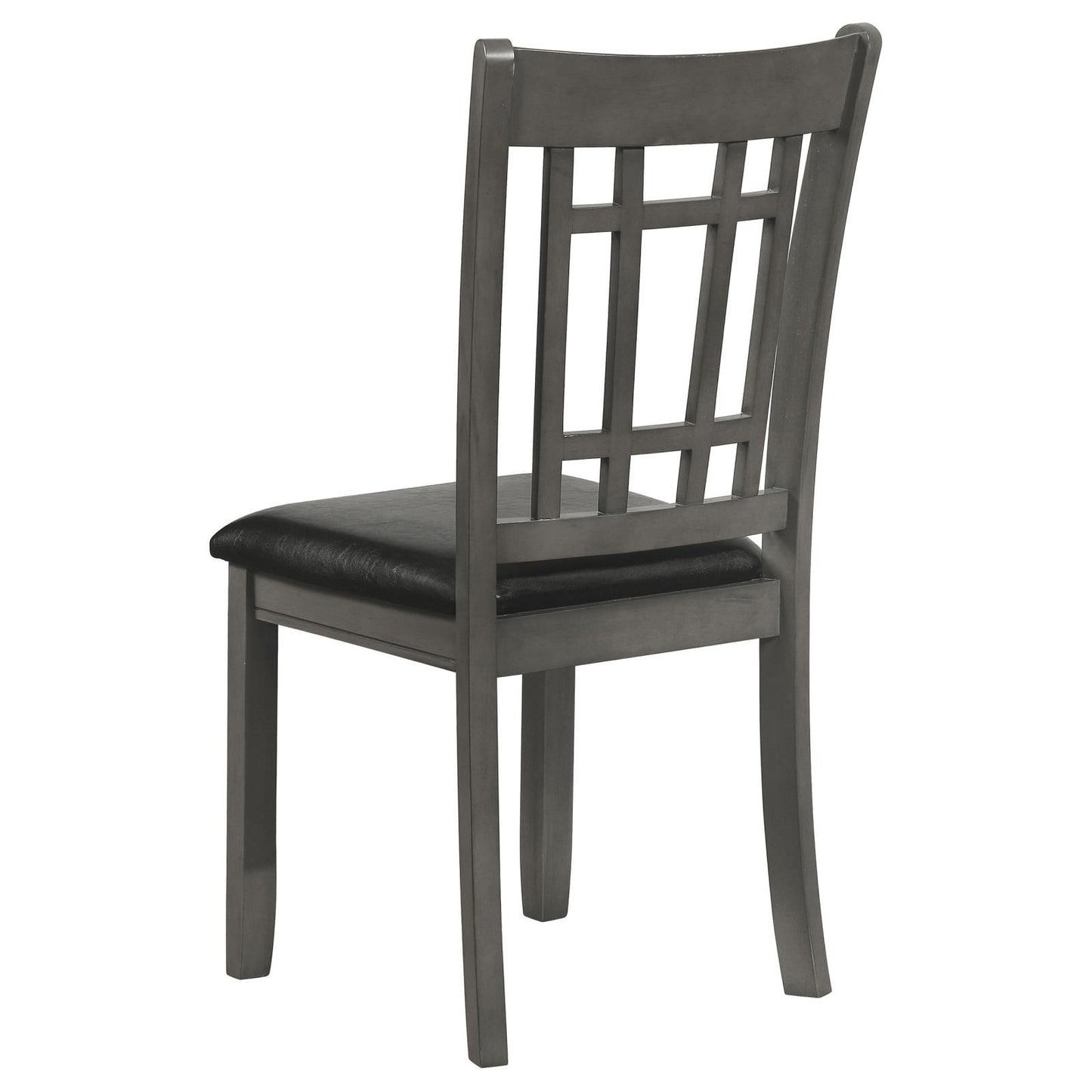 Medium Grey and Black Lattice Back Side Chairs (Set of 2) image 8