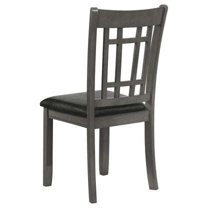 Medium Grey and Black Lattice Back Side Chairs (Set of 2) image 8