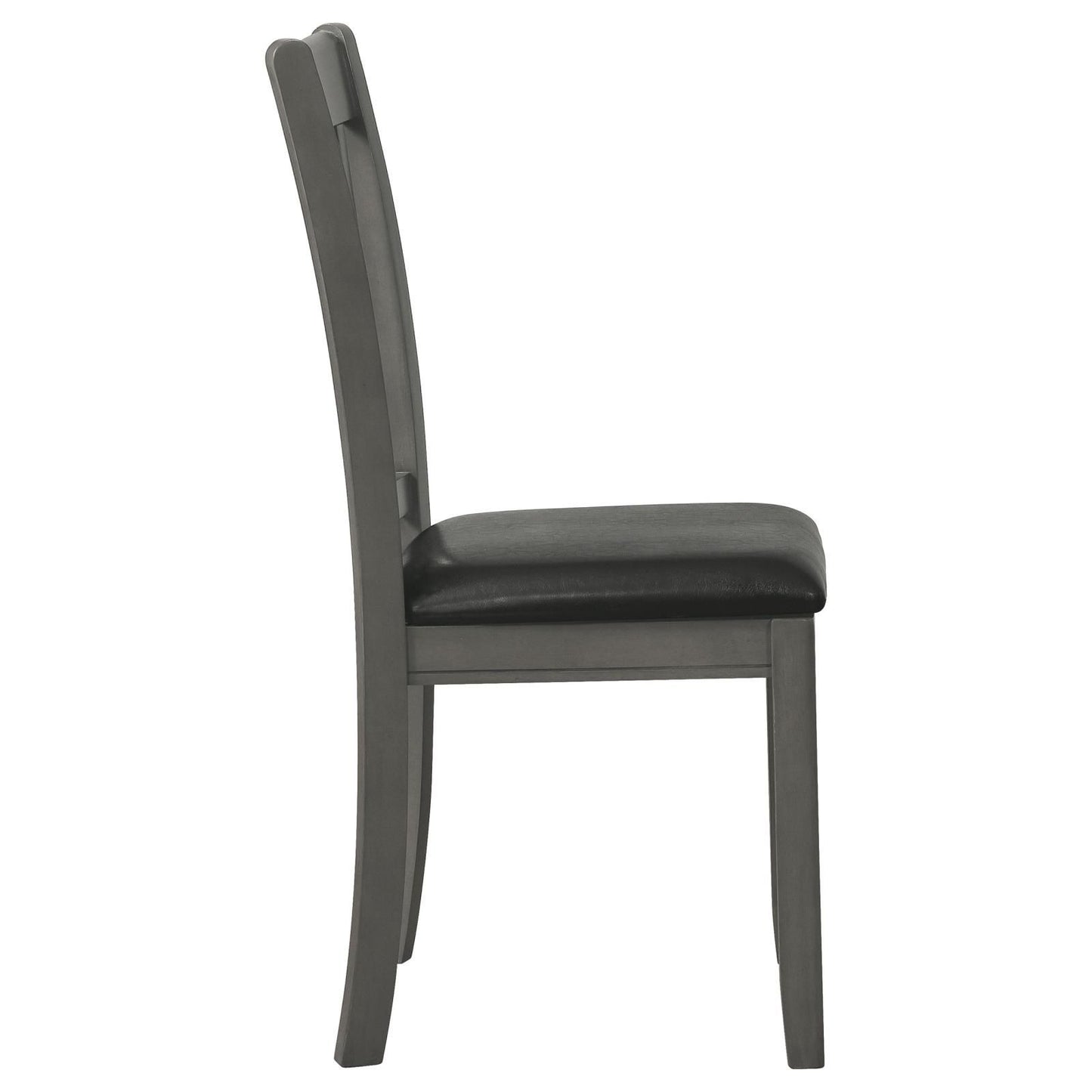 Medium Grey and Black Lattice Back Side Chairs (Set of 2) image 6