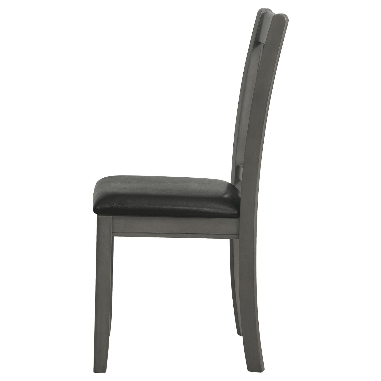 Medium Grey and Black Lattice Back Side Chairs (Set of 2) image 7