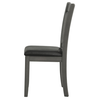 Medium Grey and Black Lattice Back Side Chairs (Set of 2) image 7