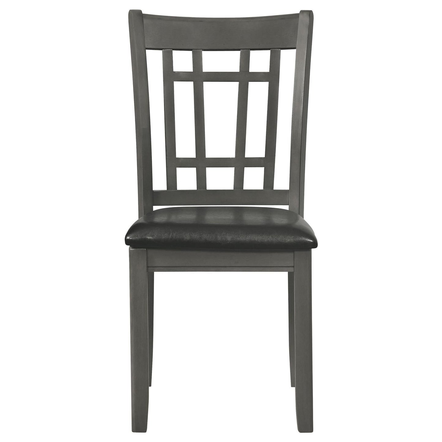 Medium Grey and Black Lattice Back Side Chairs (Set of 2) image 4