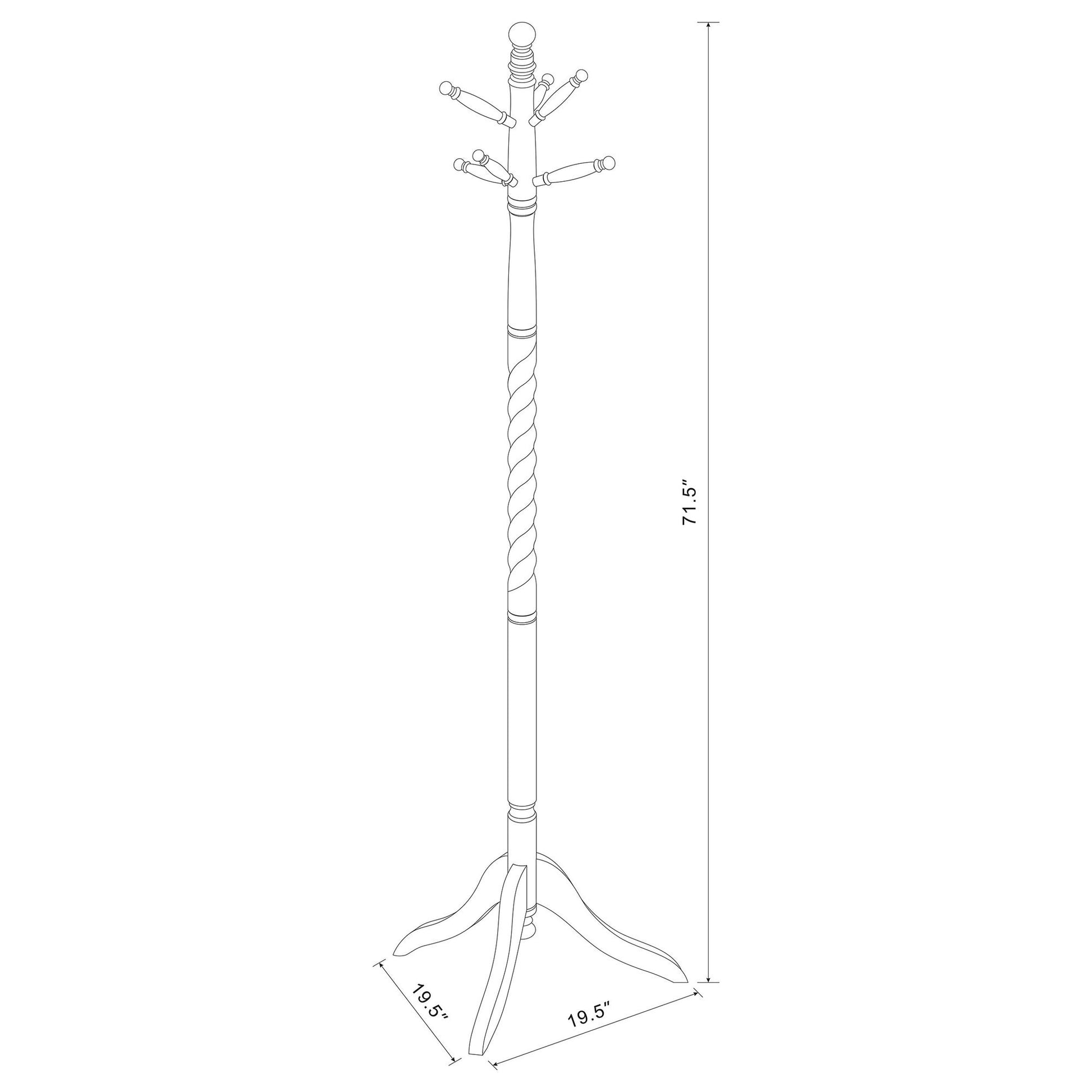 Merlot Coat Rack with Twisted Post image 6