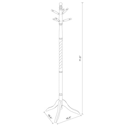 Merlot Coat Rack with Twisted Post image 6