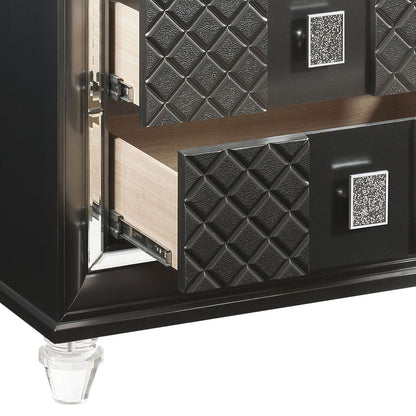 Metallic Grey 2-drawer Nightstand image 5