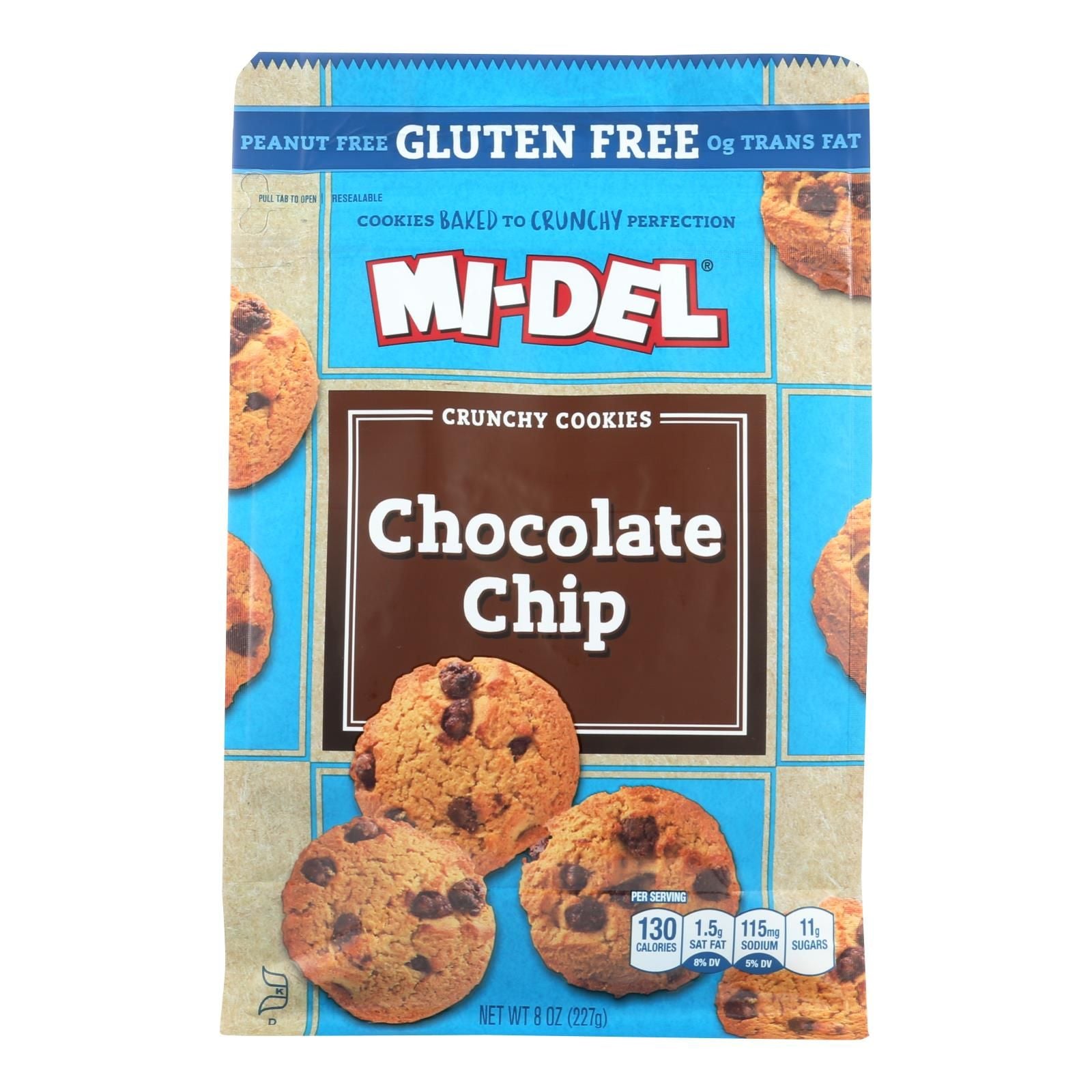 Mi-del's Gluten-free Chocolate Chip Crunchy Cookies - Case Of 8 - 8 Oz image 1