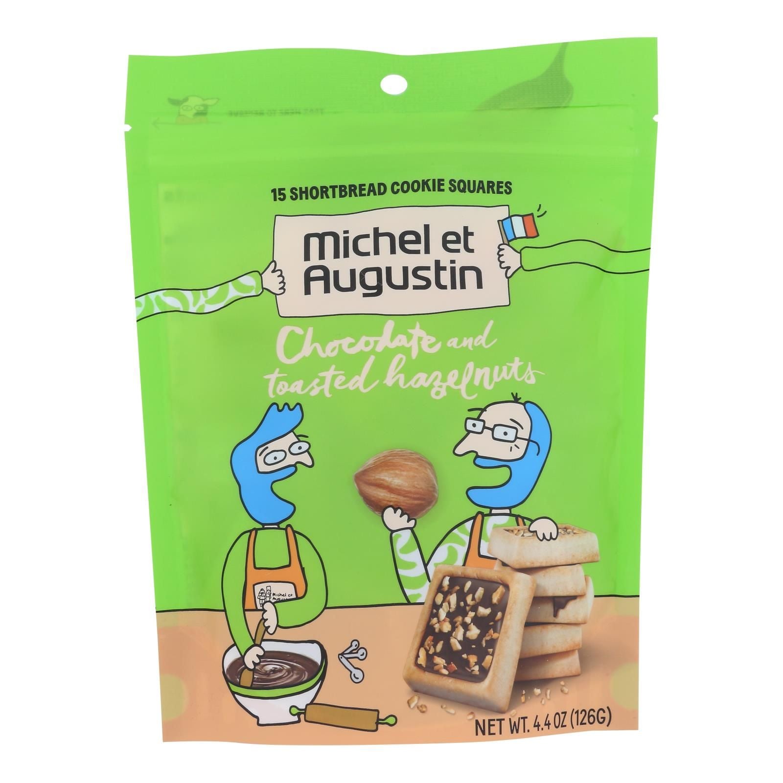 Michel Et Augustin - Cookie Chocolate Hazelnut 15 Sq - Case Of 6 - 4.4 Oz image 2