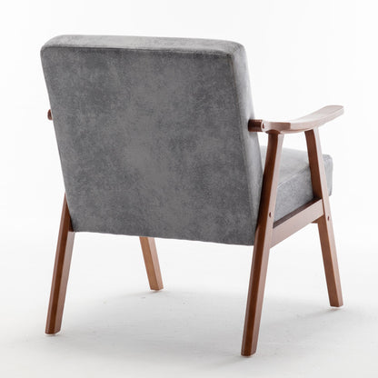 Mid-Century Modern Chair, Living Room Chair with Solid Wood Frame, Accent Chair Extra-Thick Backrest, Wingback Chair for image 16