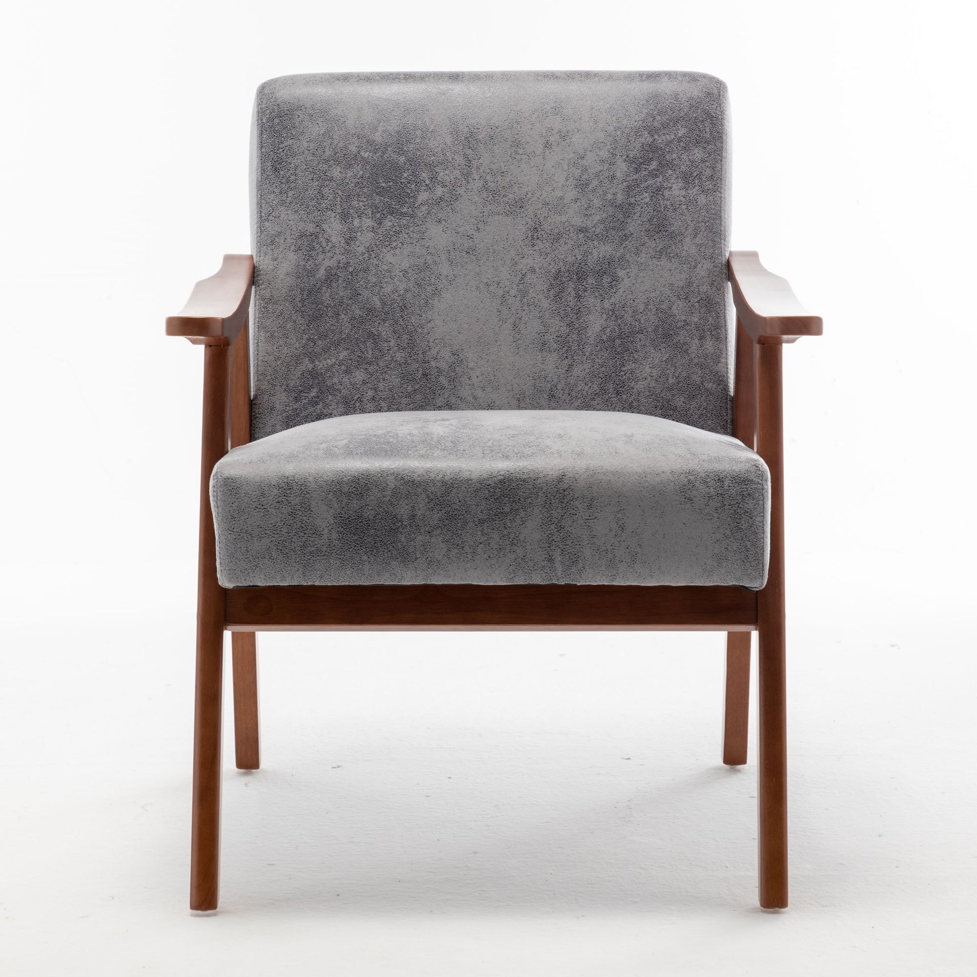Mid-Century Modern Chair, Living Room Chair with Solid Wood Frame, Accent Chair Extra-Thick Backrest, Wingback Chair for image 15