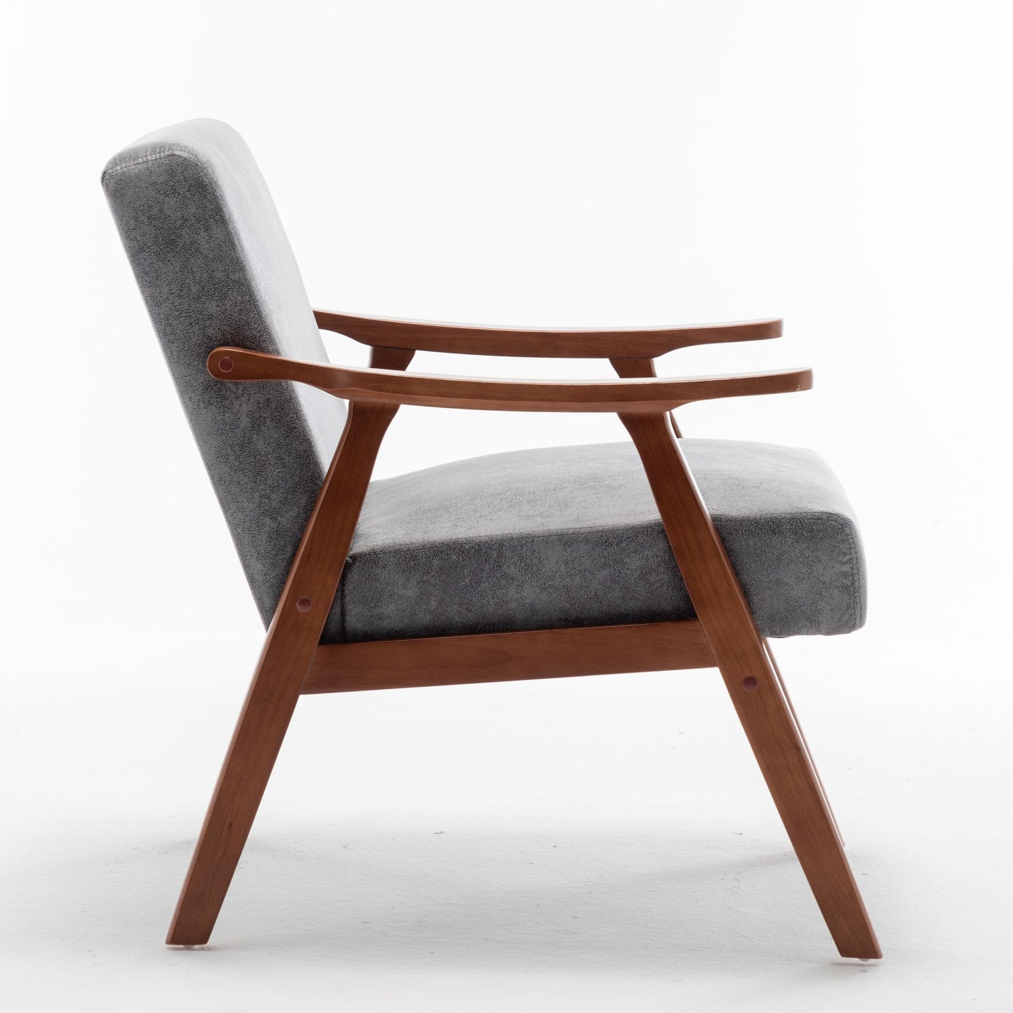 Mid-Century Modern Chair, Living Room Chair with Solid Wood Frame, Accent Chair Extra-Thick Backrest, Wingback Chair for image 18