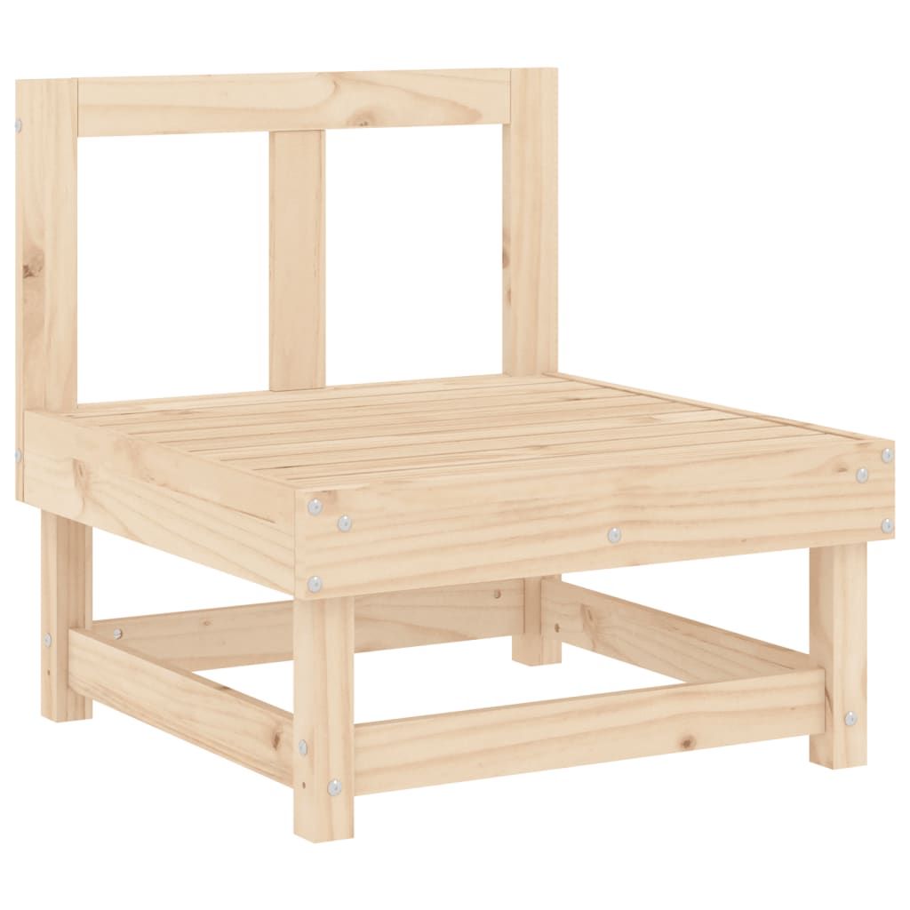 Middle Sofa with Cushions Solid Wood Pine image 6