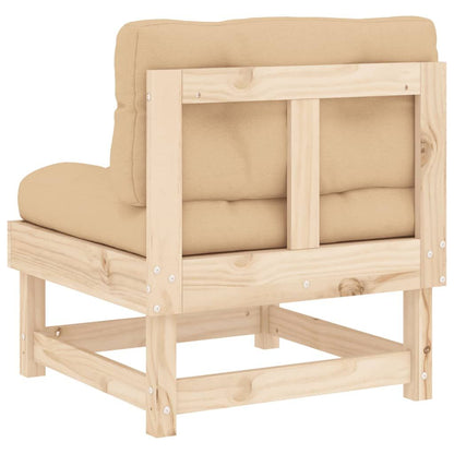 Middle Sofa with Cushions Solid Wood Pine image 5