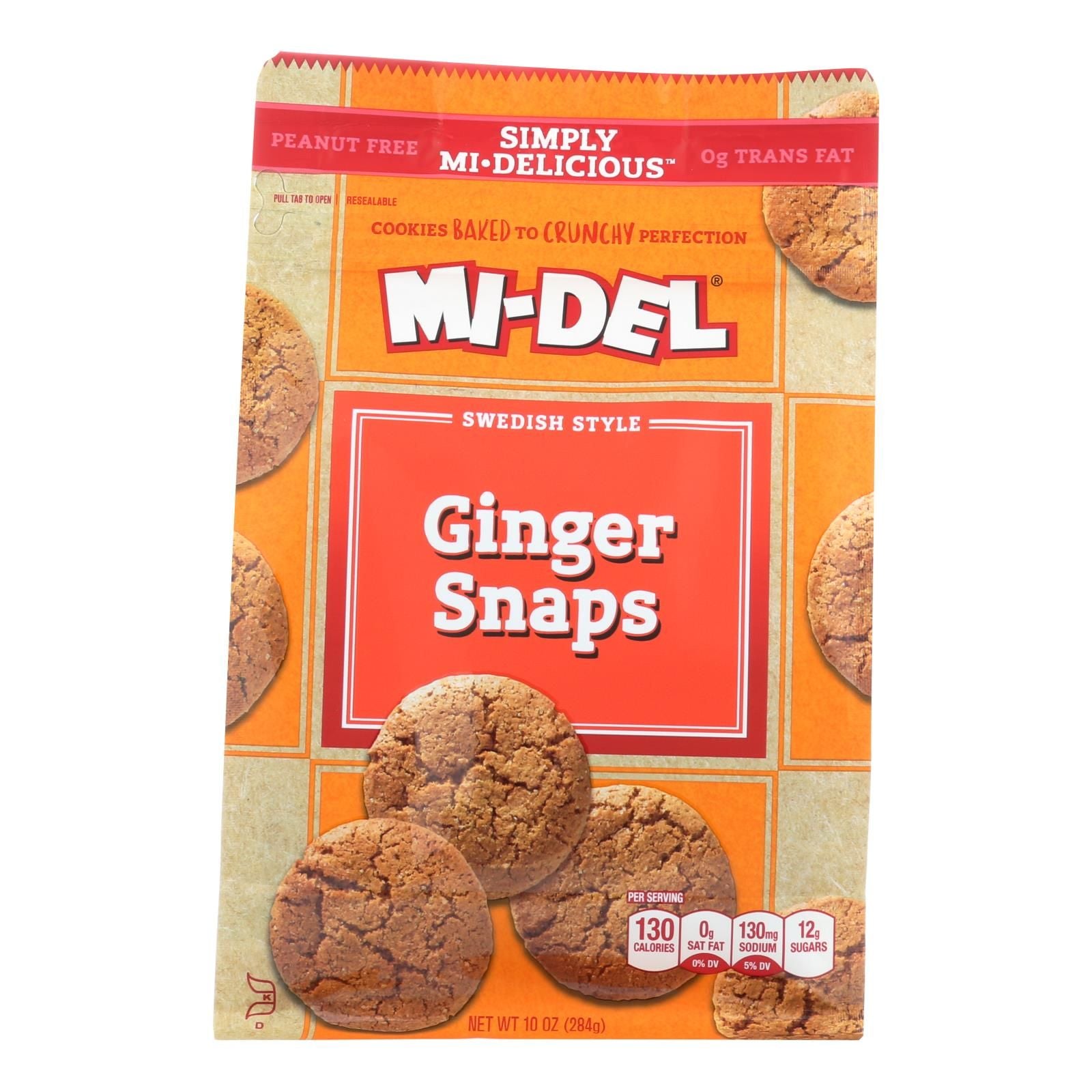 Midel Cookies - Ginger Snaps - Case Of 8 - 10 Oz image 1