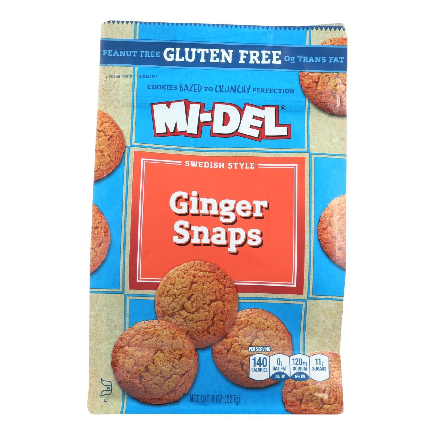 Midel Cookies - Ginger Snaps - Case Of 8 - 8 Oz image 1