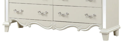 Milan Mirror Framed Dresser made with Wood in White(Includes Dresser only-Mirror not included) image 3