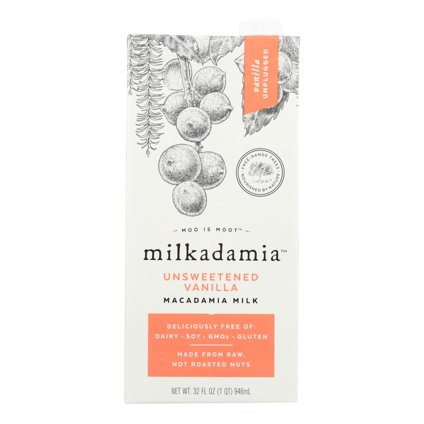 Milkadamia Macadamia Milk With Unsweetened Vanilla - Case Of 6 - 32 Fz image 1