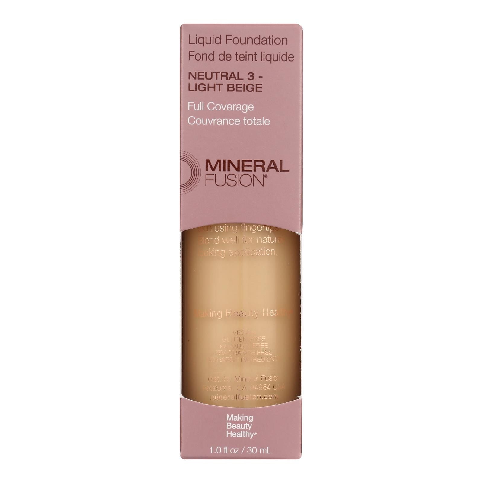 Mineral Fusion - Mkup Liquid Foundtn Ntral 3 - 1 Each-1 Fz image 1