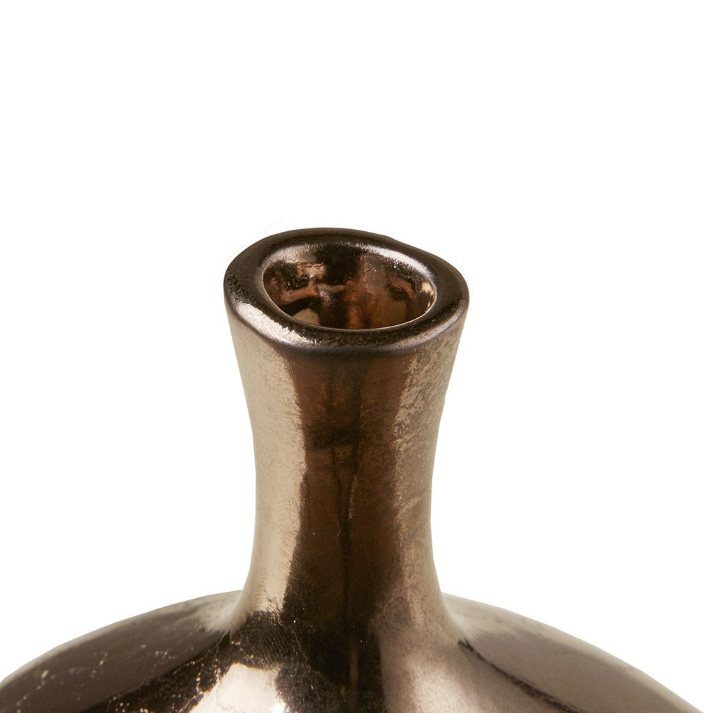 Mirrored Ceramic Decorative Vases 3-piece set Bronze 3-Piece image 2