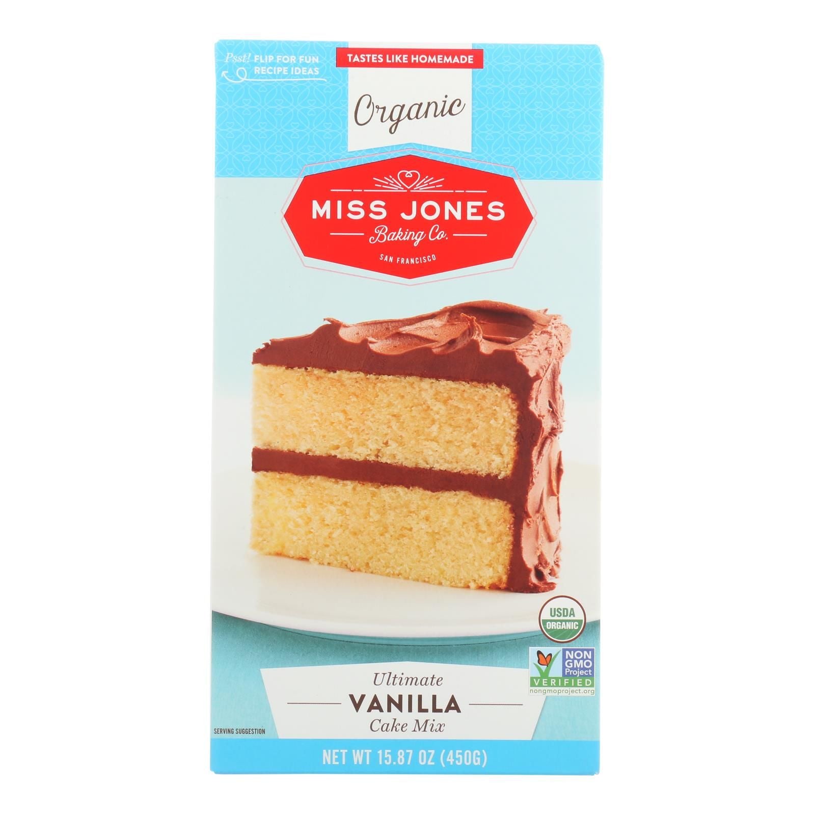 Miss Jones Baking Cake Mix - Vanilla - Case Of 6 - 15.87 Oz. image 1