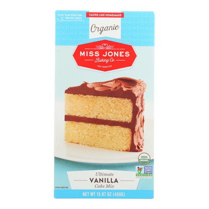 Miss Jones Baking Cake Mix - Vanilla - Case Of 6 - 15.87 Oz. image 1