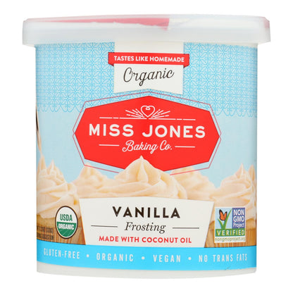 Miss Jones Baking Organic Frosting - Vanilla Buttercream - Case Of 6 - 320 Gram image 1
