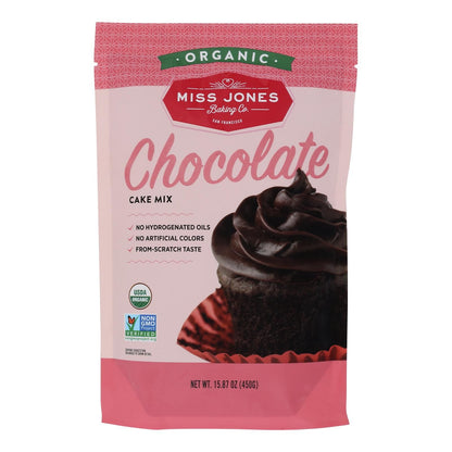 Miss Jones Organic Chocolate Cake Mix - Case Of 6 - 15.87 Oz image 1