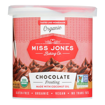 Miss Jones Organic Chocolate Frosting - Case Of 6 - 320 Grm image 1