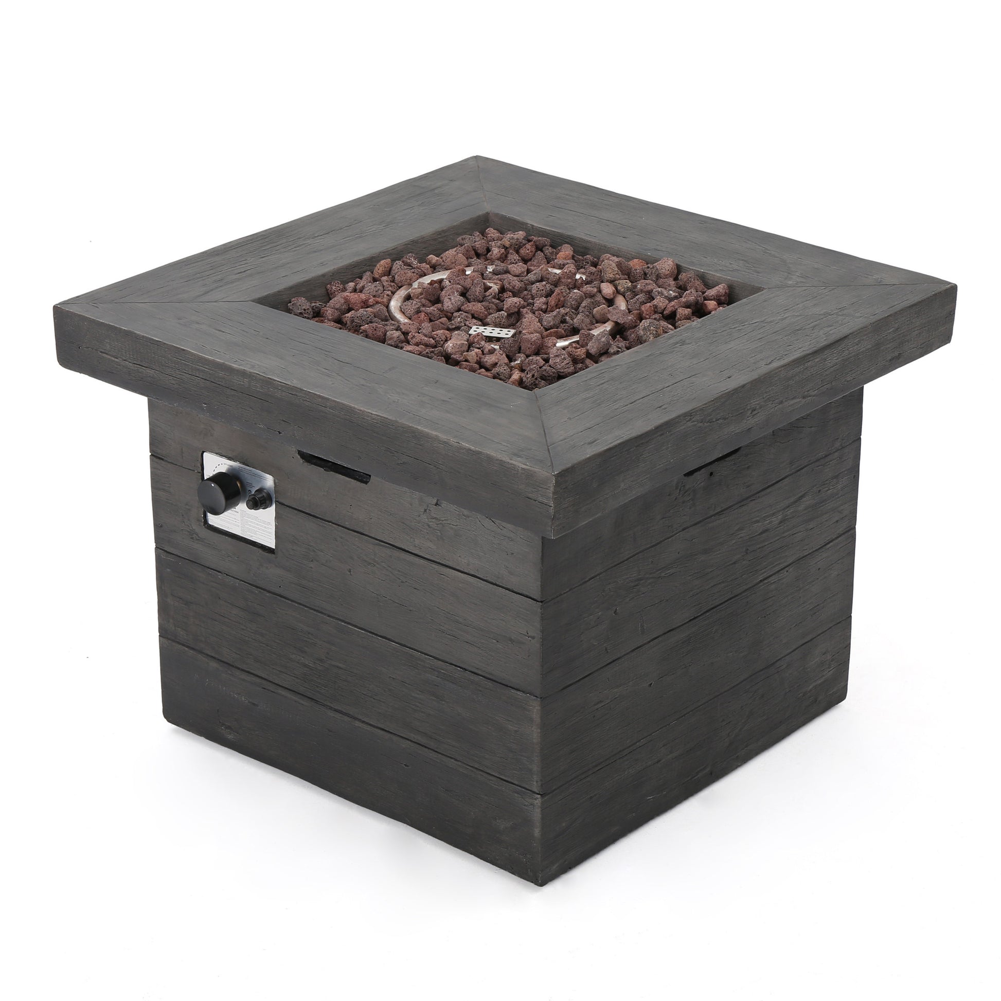 ANCHORAGE 32'' WOOD SQUARE MGO FIRE PIT GREY - 40,000 BTU image 7