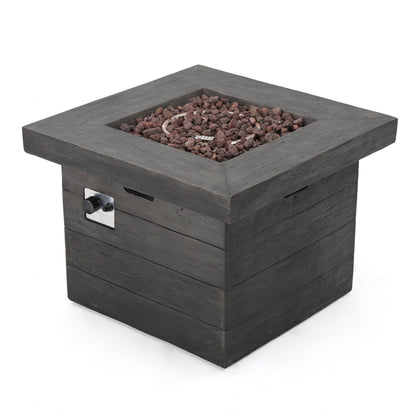 ANCHORAGE 32'' WOOD SQUARE MGO FIRE PIT GREY - 40,000 BTU image 7