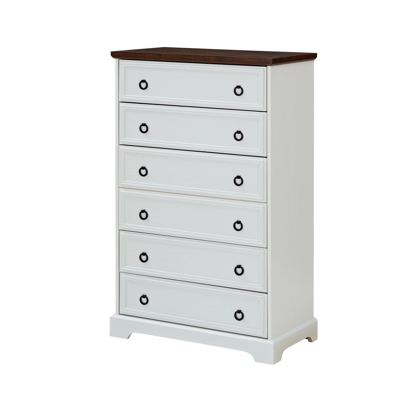 Modern 6 Drawer Dresser, Dressers for Bedroom, Tall Chest of Drawers Closet Organizers & Storage Clothes - Easy Pull Han image 8