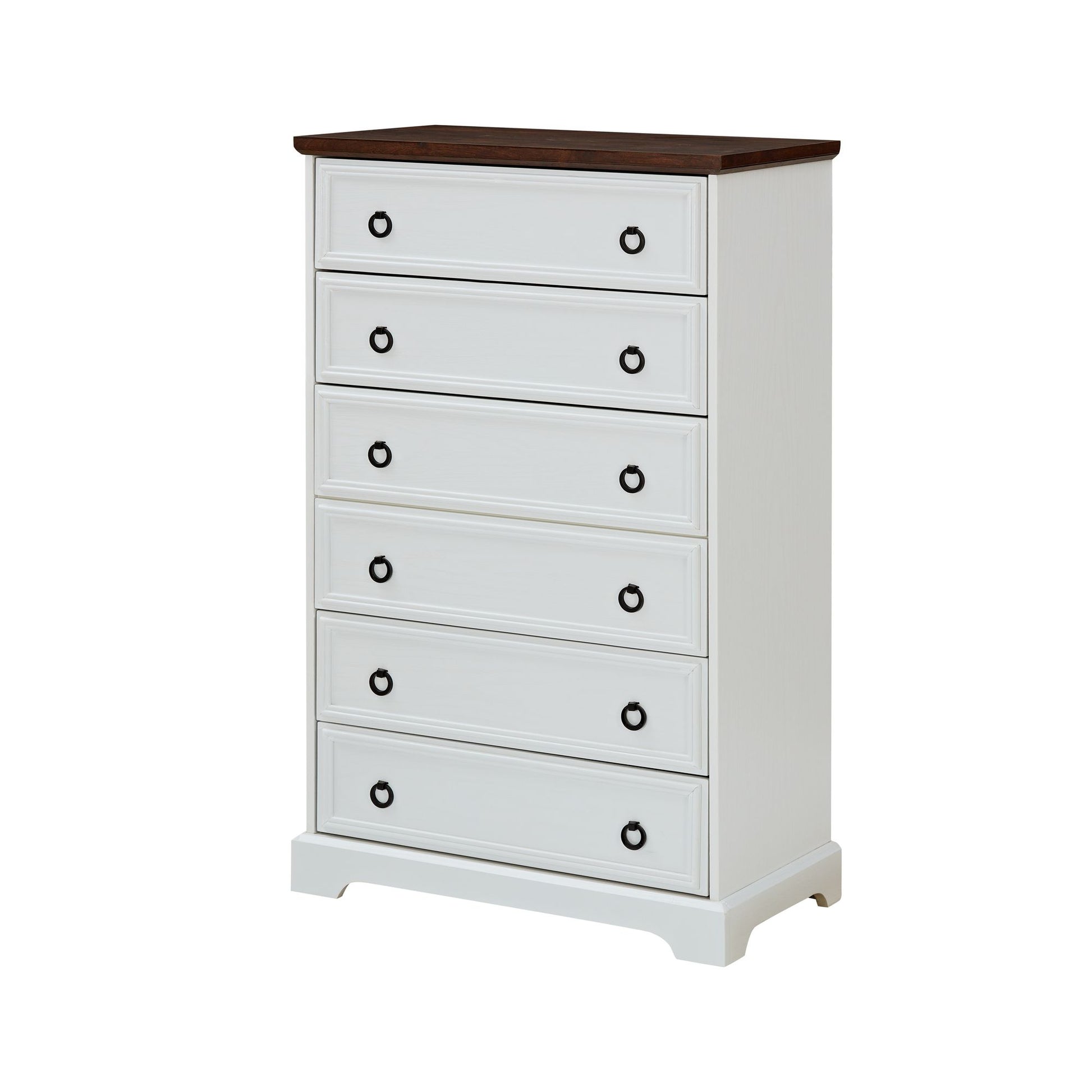 Modern 6 Drawer Dresser, Dressers for Bedroom, Tall Chest of Drawers Closet Organizers & Storage Clothes - Easy Pull Han image 8