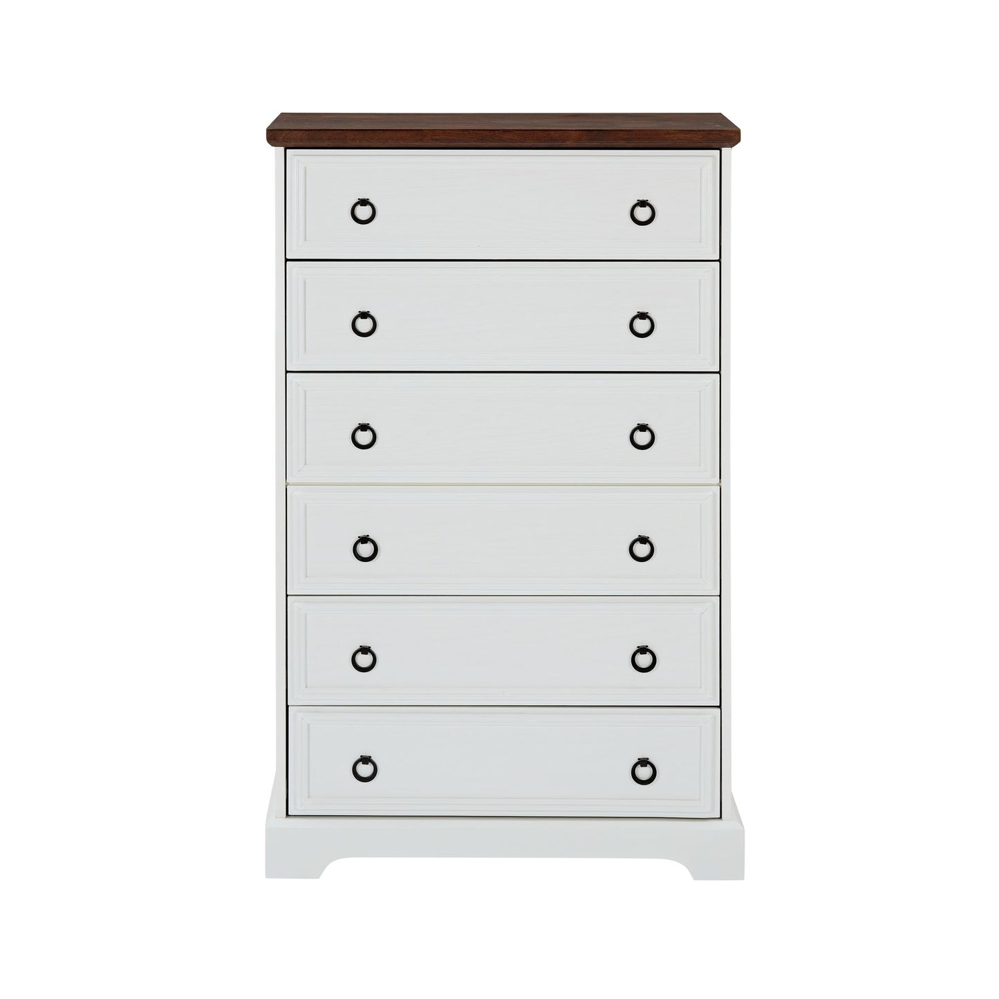 Modern 6 Drawer Dresser, Dressers for Bedroom, Tall Chest of Drawers Closet Organizers & Storage Clothes - Easy Pull Han image 9