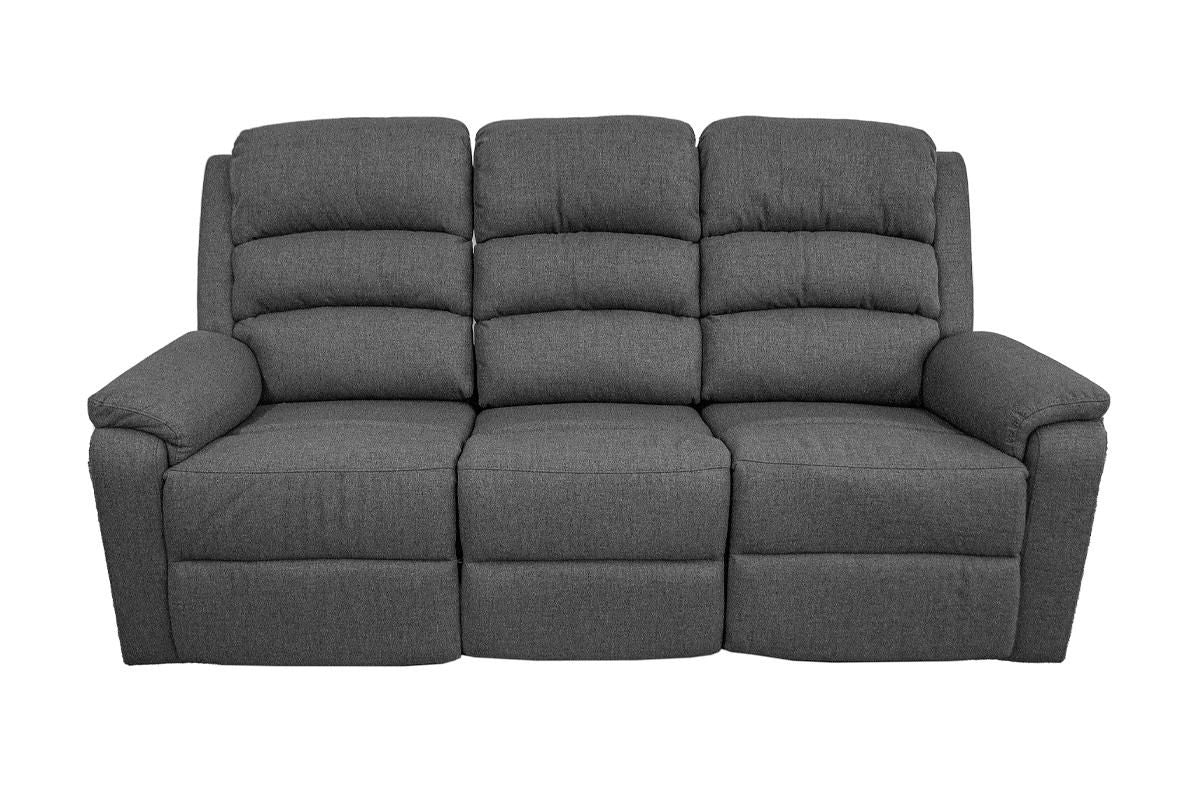 Modern Dark Gray Color Burlap Fabric Recliner Motion Sofa 1pc Plush Couch Manual Motion Sofa Living Room Furniture image 3