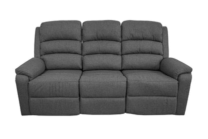 Modern Dark Gray Color Burlap Fabric Recliner Motion Sofa 1pc Plush Couch Manual Motion Sofa Living Room Furniture image 3