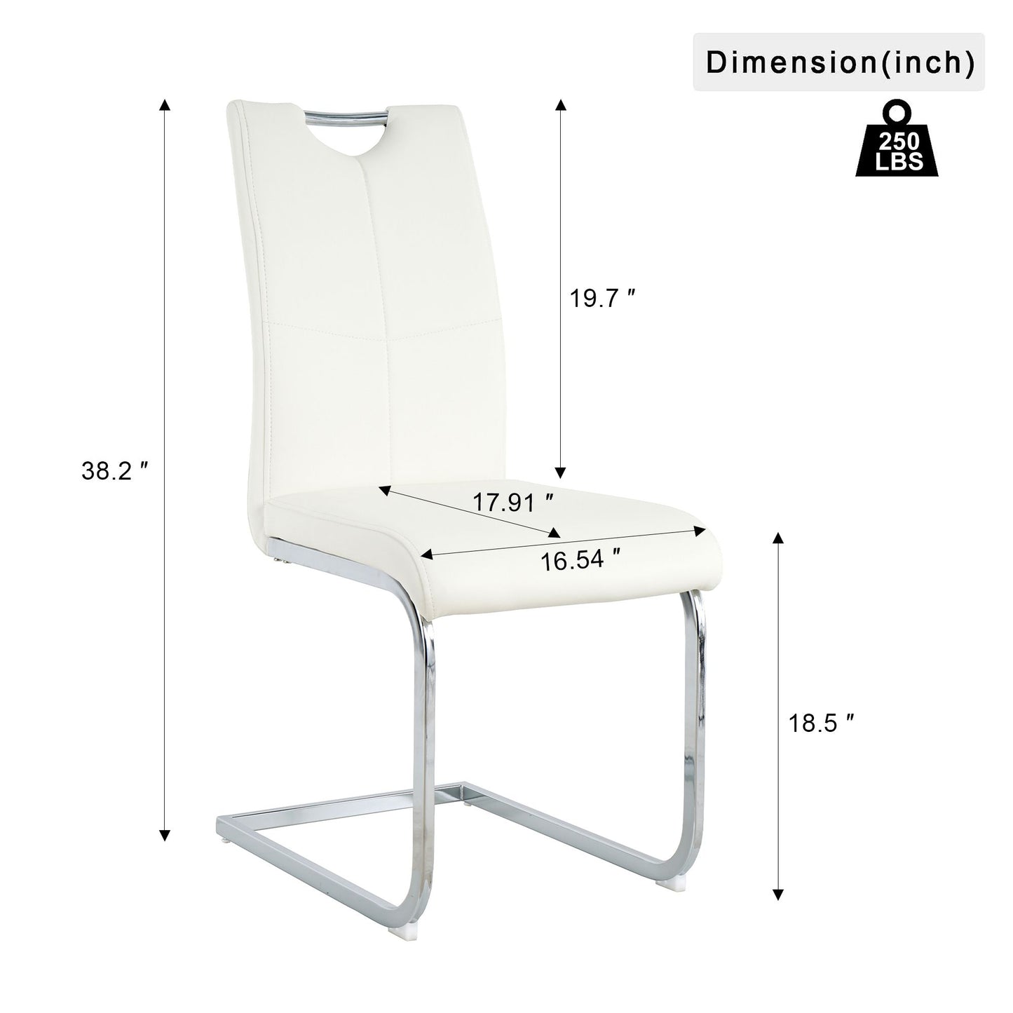 Modern Dining Chairs with Faux Leather Padded Seat Dining Living Room Chairs Upholstered Chair with Chrome Metal Legs De image 11