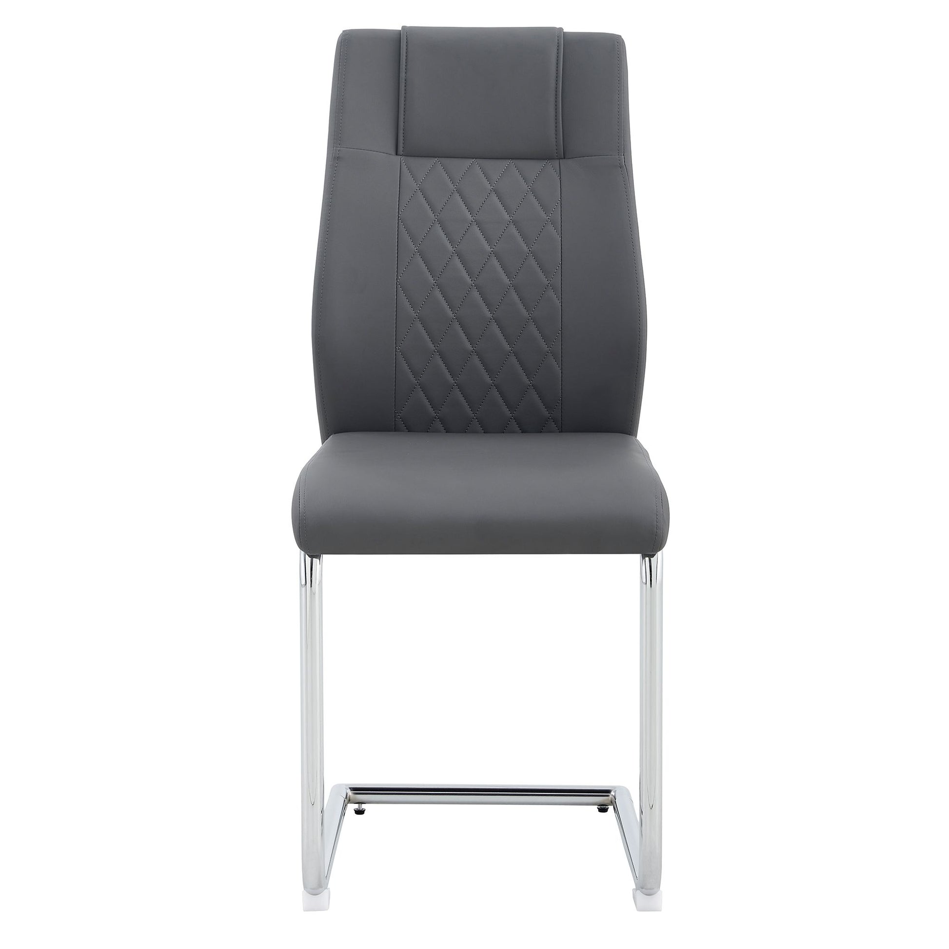 Modern Dining Chairs with Faux Leather Padded Seat Dining Living Room Chairs Upholstered Chair with Metal Legs Design fo image 19