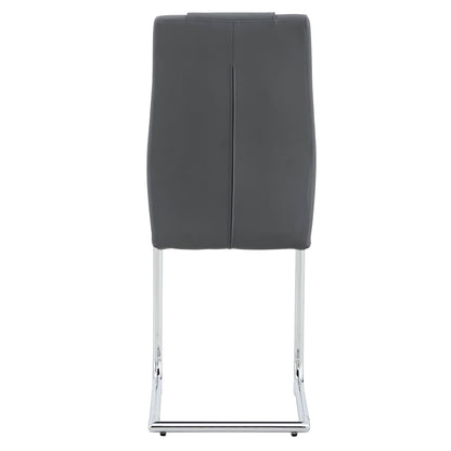 Modern Dining Chairs with Faux Leather Padded Seat Dining Living Room Chairs Upholstered Chair with Metal Legs Design fo image 20