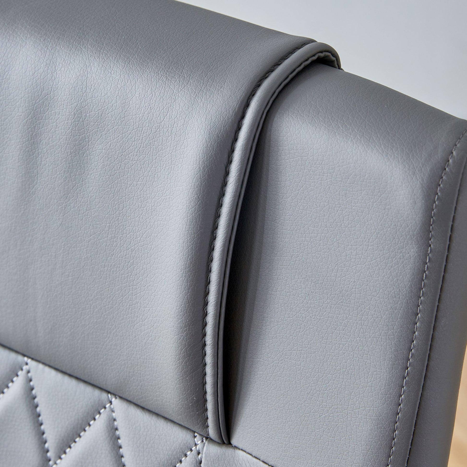 Modern Dining Chairs with Faux Leather Padded Seat Dining Living Room Chairs Upholstered Chair with Metal Legs Design fo image 12